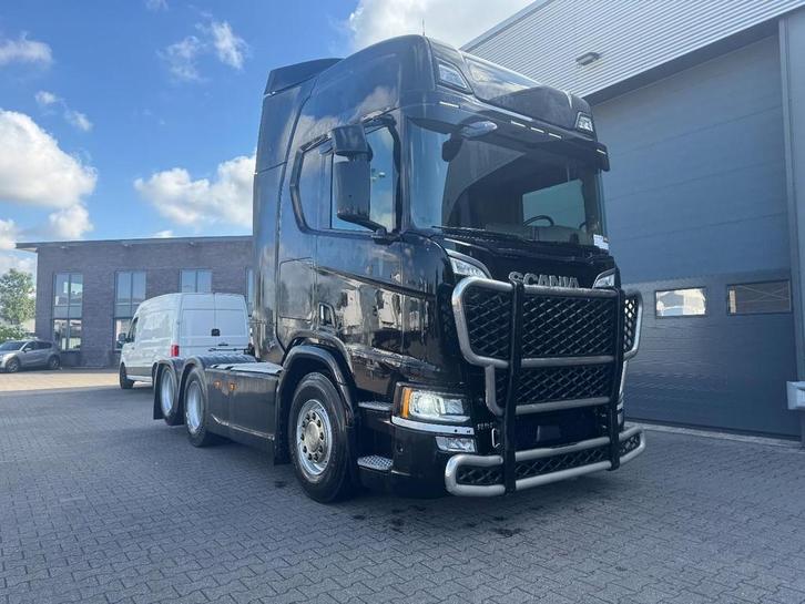 Scania R 580 6x2 Boogie HT2843, Auto's, Vrachtwagens, Bedrijf, Te koop, Lederen bekleding, Scania, Diesel, Euro 6, Zwart, Leder