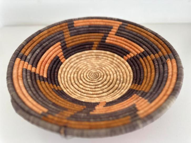 Antieke geometrische Hausa volk mand  coll. Antropoloog 1940, Antiek en Kunst, Kunst | Niet-Westerse kunst, Ophalen of Verzenden