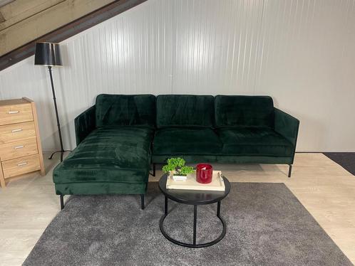 GRATIS LEVERING VELVET LOUNGEBANK 275 X 188 GEREINIGD, Huis en Inrichting, Banken | Bankstellen, Zo goed als nieuw, Hoekbank, Vierpersoons of meer