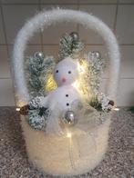 Kerstmand met sneeuwpop en verlichting, Diversen, Kerst, Ophalen, Zo goed als nieuw