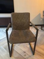 6 Gebruikte Eetkamerstoelen - prijs is voor 6!, Ophalen, Gebruikt, Bruin, Stof