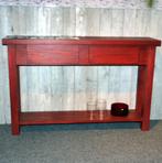 sidetable grenen, rood gebeitst, 120 x 28 x 76,6 cm., Huis en Inrichting, Tafels | Sidetables, Ophalen, 100 tot 150 cm, Nieuw
