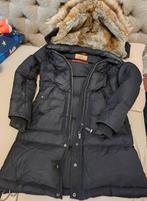 Parajumpers Long Bear Masterpiece Jas Echt Bont, Zwart, Maat 36 (S), Gedragen, Parajumpers