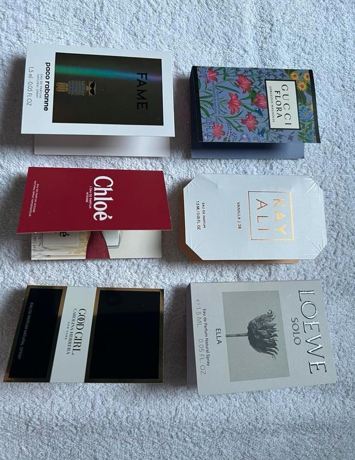 Diverse parfum samples - twee voor 3 euro, Sieraden, Tassen en Uiterlijk, Uiterlijk | Parfum, Nieuw, Ophalen