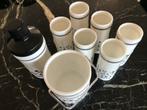 Vintage cocktailset: shaker, ijsemmertje en 6 bekers, Ophalen of Verzenden, Huis en Inrichting