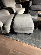 2 Fauteuils met Hocker van Hoogehuys (moet snel weg), Huis en Inrichting, Ophalen, Gebruikt, Hoffz/ sober en stoer / aura peeperkorn