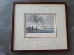 Antieke Gravure 'La Meuse avant Rotterdam', Antiek en Kunst, Ophalen of Verzenden