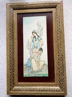 Perzisch handgeschilderd schilderij in Khatamlijst Isfahan, Ophalen of Verzenden