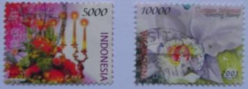 Indonesië 2001 Zonnebloem 2183-2184 gestempeld beschikbaar voor biedingen