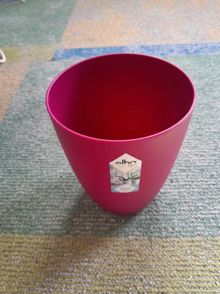 Roze Elho bloempot - Perfect voor Orchideeën!, Tuin en Terras, Bloempotten, Gebruikt, Kunststof, Binnen, Balkon, Tuin, Minder dan 40 cm