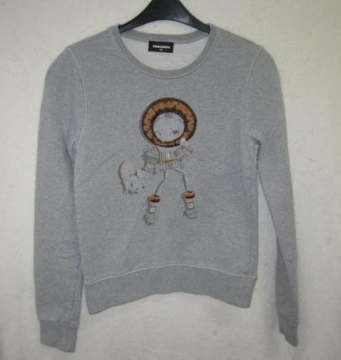 Prachtige grijze DSQUARED2 sweater mt 16/176., Kinderen en Baby's, Kinderkleding | Maat 176, Zo goed als nieuw, Meisje, Trui of Vest