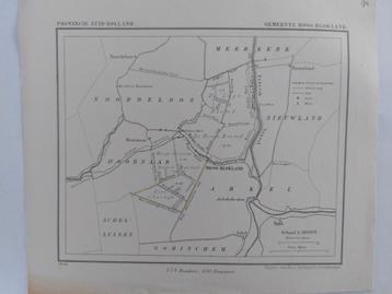 74 / Hoog Blokland hoornaar Noordeloos Litho 1868 J. Kuyper beschikbaar voor biedingen