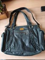 Belle Beau Zwarte leren vintage luier/werktas, Sieraden, Tassen en Uiterlijk, Tassen | Damestassen, Ophalen of Verzenden, Zo goed als nieuw