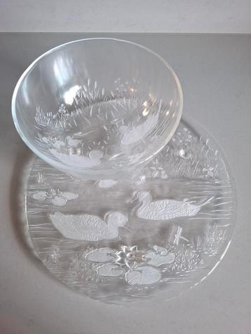 kristallen plateau en schaal - Walther Glas beschikbaar voor biedingen