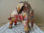 Beeld olifant India vintage Rajasthani olifant India 23cm, Antiek en Kunst, Ophalen of Verzenden