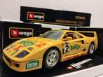 Ferrari F40 geel #2 Totip Bburago metal 1:18 KRD, Ophalen of Verzenden, Zo goed als nieuw, Auto, Bburago