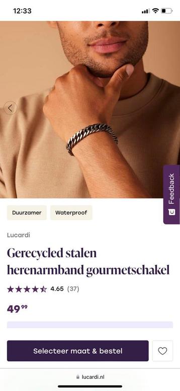 herenarmband gourmetschakel beschikbaar voor biedingen