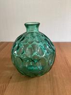 Leuk groen vaasje van glas, Ophalen, Minder dan 50 cm, Groen, Glas