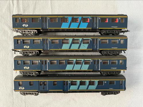 Lima NS Plan E rijtuigen 4x, Hobby en Vrije tijd, Modeltreinen | H0, Gebruikt, Wagon, Gelijkstroom, Lima, NS, Ophalen of Verzenden