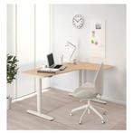 Twee Ikea Bekant Bureaus 110x160 (Links & Rechts), Huis en Inrichting, Bureaus, Ophalen of Verzenden, In hoogte verstelbaar, Gebruikt