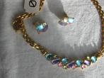 Retro sieraden .Trifari ketting met bijpassende oorbellen., Sieraden, Tassen en Uiterlijk, Ophalen, Zo goed als nieuw, Goud, Overige materialen