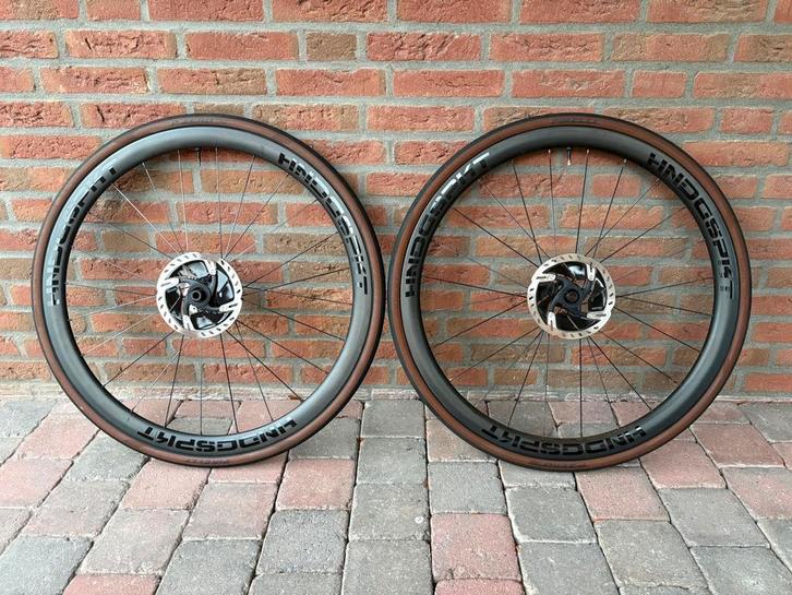 Carbon wielset (disc) handgespaakt - 38mm - DT Swiss 240S, Fietsen en Brommers, Fietsonderdelen, Gebruikt, Racefiets, Wiel, Ophalen of Verzenden