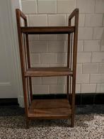 Vintage houten etagère / bijzettafel – Scandinavische stijl, Ophalen, Zo goed als nieuw