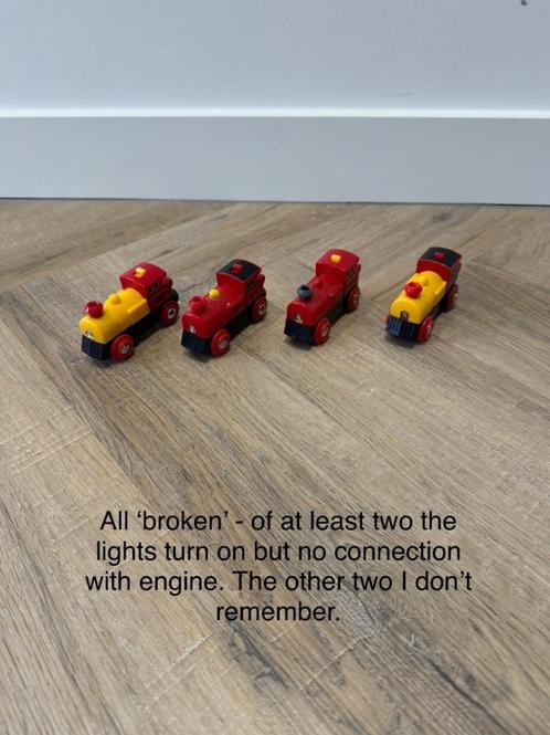 Heel goed 4x Brio elektrische treinen (niet werkend) 33594, Kinderen en Baby's, Speelgoed | Houten speelgoed, Gebruikt, Overige typen