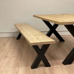 Eiken bankje op maat gemaakt! Eikenhouten bank