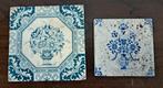 2 oude tegeltjes 15x15 cm en 11.5x11.5 cm, Ophalen of Verzenden