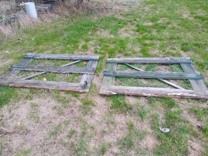 poort, Tuin en Terras, Tuinpoorten, Gebruikt, Draaipoort, Hout, 150 tot 200 cm, 200 cm of meer, Ophalen