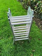 Uitklapbare ladder  of steiger, Doe-het-zelf en Verbouw, Ladders en Trappen, Ophalen, Opvouwbaar of Inschuifbaar, 2 tot 4 meter