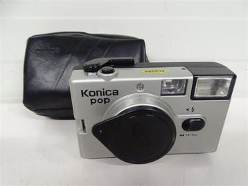 A6348. Konica Pop Zilvere Analoge Camera beschikbaar voor biedingen