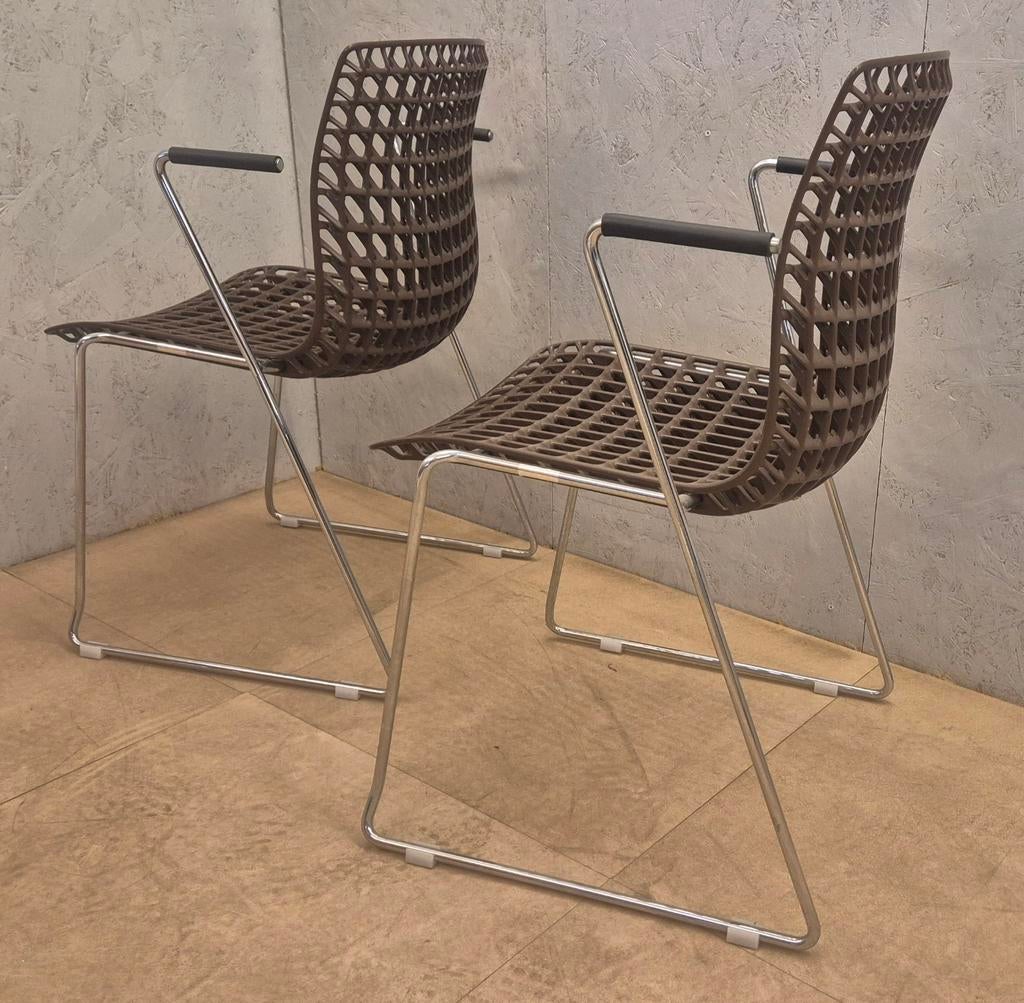 Harechair Moir – Ton Haas – set van 2 designstoelen, Huis en Inrichting, Stoelen, Kunststof, Gebruikt, Twee, Hare Chair