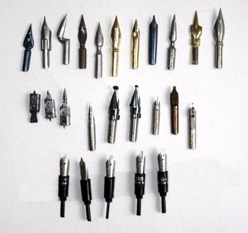 Lot van vintage kalligrafie pennen nibs., Hobby en Vrije tijd, Tekenen, Overige typen, Ophalen of Verzenden
