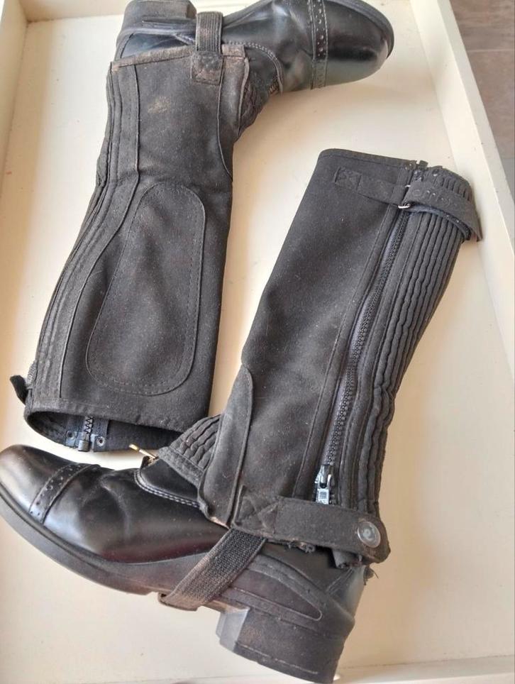 Korte Laarsjes en chaps maat 34,5, Dieren en Toebehoren, Paardrijkleding, Ophalen of Verzenden