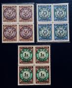 Weense drukken  PORT 1949 Drie postfrisse blokken van vier, Postzegels en Munten, Ophalen of Verzenden, Postfris, Zuidoost-Azië