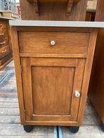 Franse Art Deco nachtkastjes, Huis en Inrichting, Slaapkamer | Nachtkastjes, Ophalen, Hout, 70 cm of meer