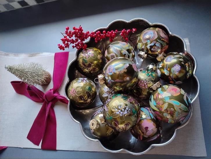 Kerst baubles ~ kleintjes kunst ~ atelier, Huis en Inrichting, Woonaccessoires | Schilderijen, Tekeningen en Foto's, Ophalen