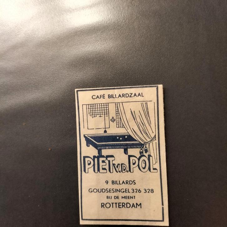 Vintage Suikerzakje Café Billardzaal Piet v.d. Pol, Verzamelen, Merken en Reclamevoorwerpen, Ophalen of Verzenden