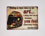 Valentino Rossi helm tekst reclamebord van metaal wandbord, Verzamelen, Info@deconoord.nl, Deco Noord, Nieuw, Ophalen of Verzenden