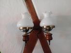 Massive vintage wandlampen, Huis en Inrichting, Lampen | Wandlampen, Ophalen, Gebruikt, Glas