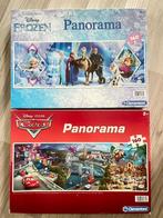 4 kinderpuzzels Frozen, Cars, Big Hero 6, Ophalen of Verzenden, Meer dan 50 stukjes, Gebruikt