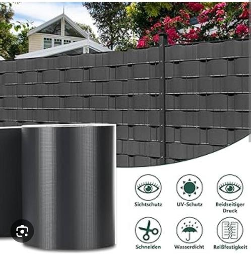 Vlechtscherm antraciet topkwaliteit NIEUW !, Tuin en Terras, Schuttingen, Nieuw, Kunststof, 2 meter of meer, 6 meter of meer, Ophalen of Verzenden