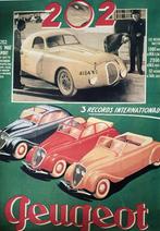 Peugeot 202 poster, Rechthoekig Staand, Ophalen of Verzenden, Zo goed als nieuw, A1 t/m A3