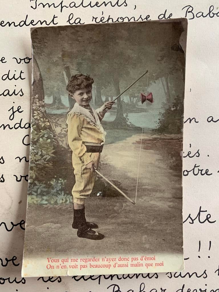 1907 Jongetje met diabolo (NN), Verzamelen, Ophalen of Verzenden, Voor 1920, Gelopen, Kinderen