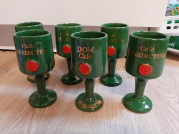 6 dom cafe benedictine glazen beschikbaar voor biedingen
