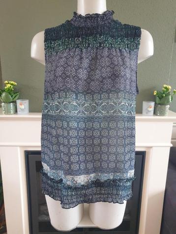 Studio Mo groen blauwe top shirt L 42 44 | Gratis Verzenden beschikbaar voor biedingen
