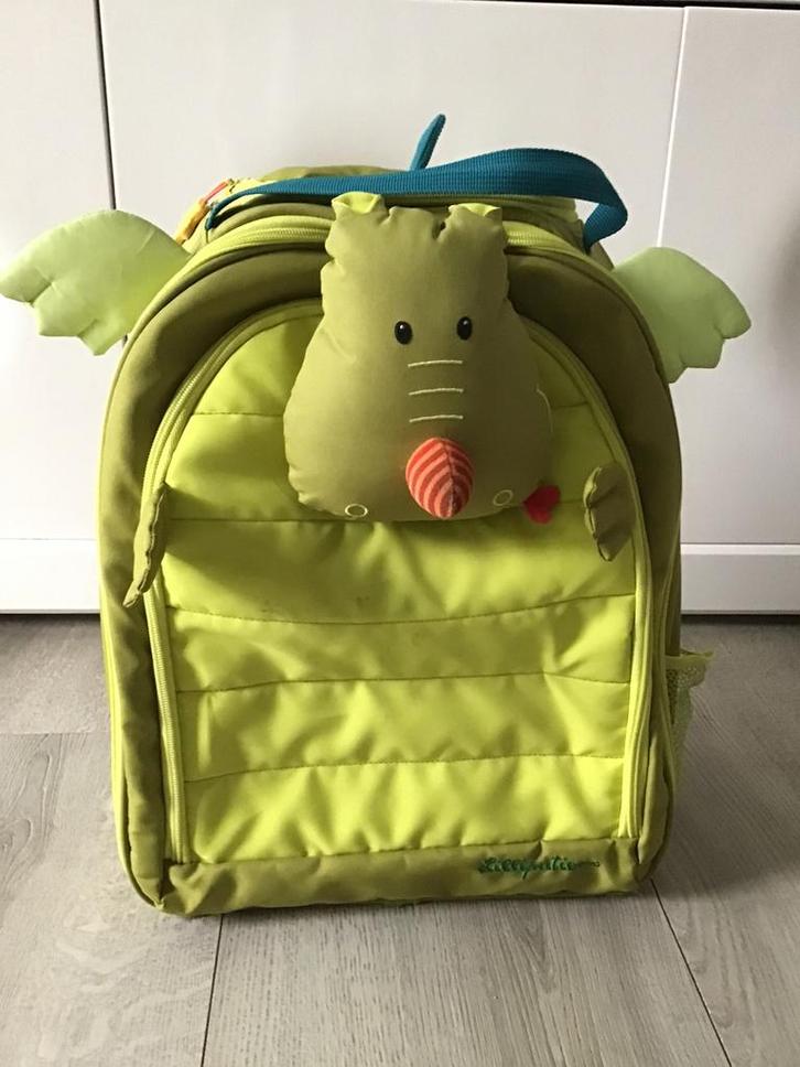 Trolley kindertrolley Lilliputiens Walter de draak, Sieraden, Tassen en Uiterlijk, Koffers, Gebruikt, Zacht kunststof, Minder dan 50 cm