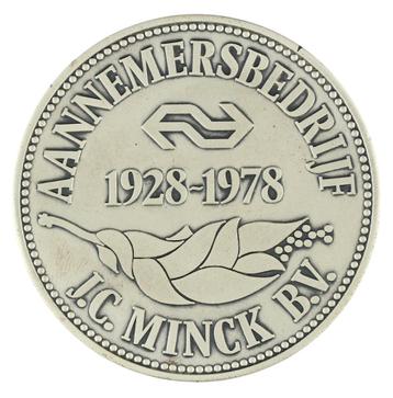 Onbekend - Penning, 1978 : Aannemingsbedrijf J.C. Minck beschikbaar voor biedingen